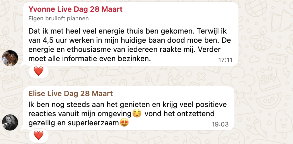 Sales pagina Weddingplanner to be live dag | Trouw Academy